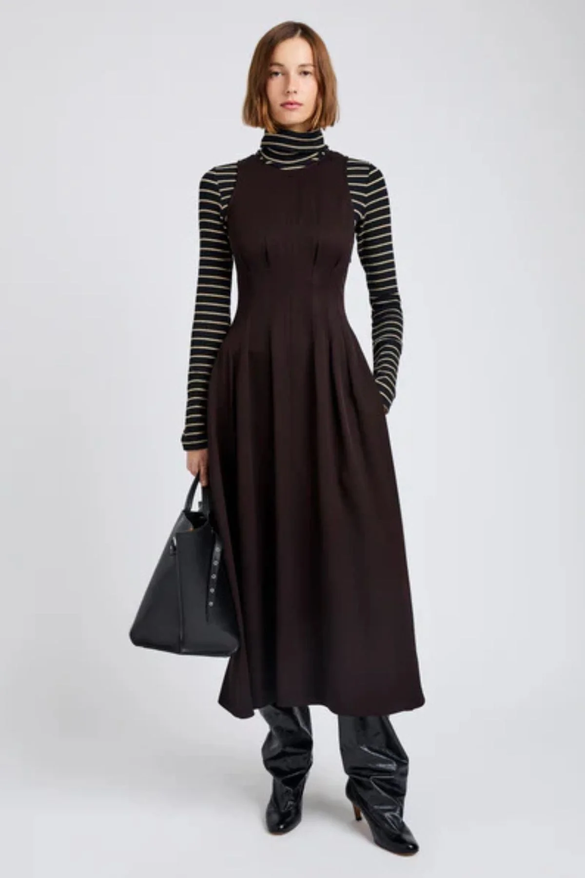 Proenza Schouler Bronwyn Dress - Chocolate - Image 2