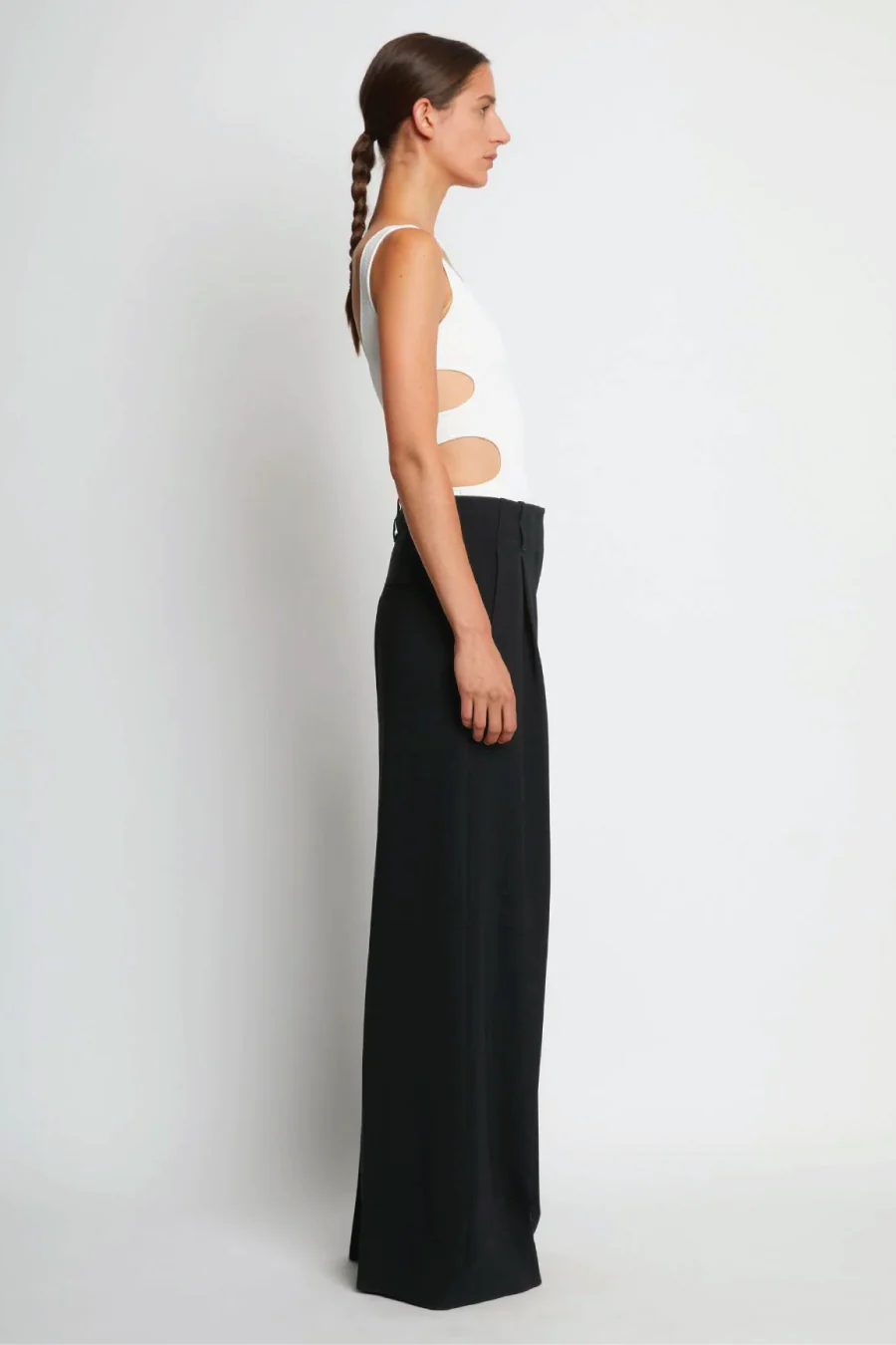 Proenza Schouler Crepe Wide Leg Pants - Black - Image 4