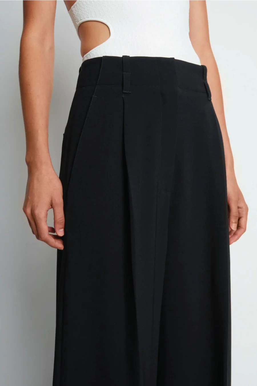 Proenza Schouler Crepe Wide Leg Pants - Black - Image 5