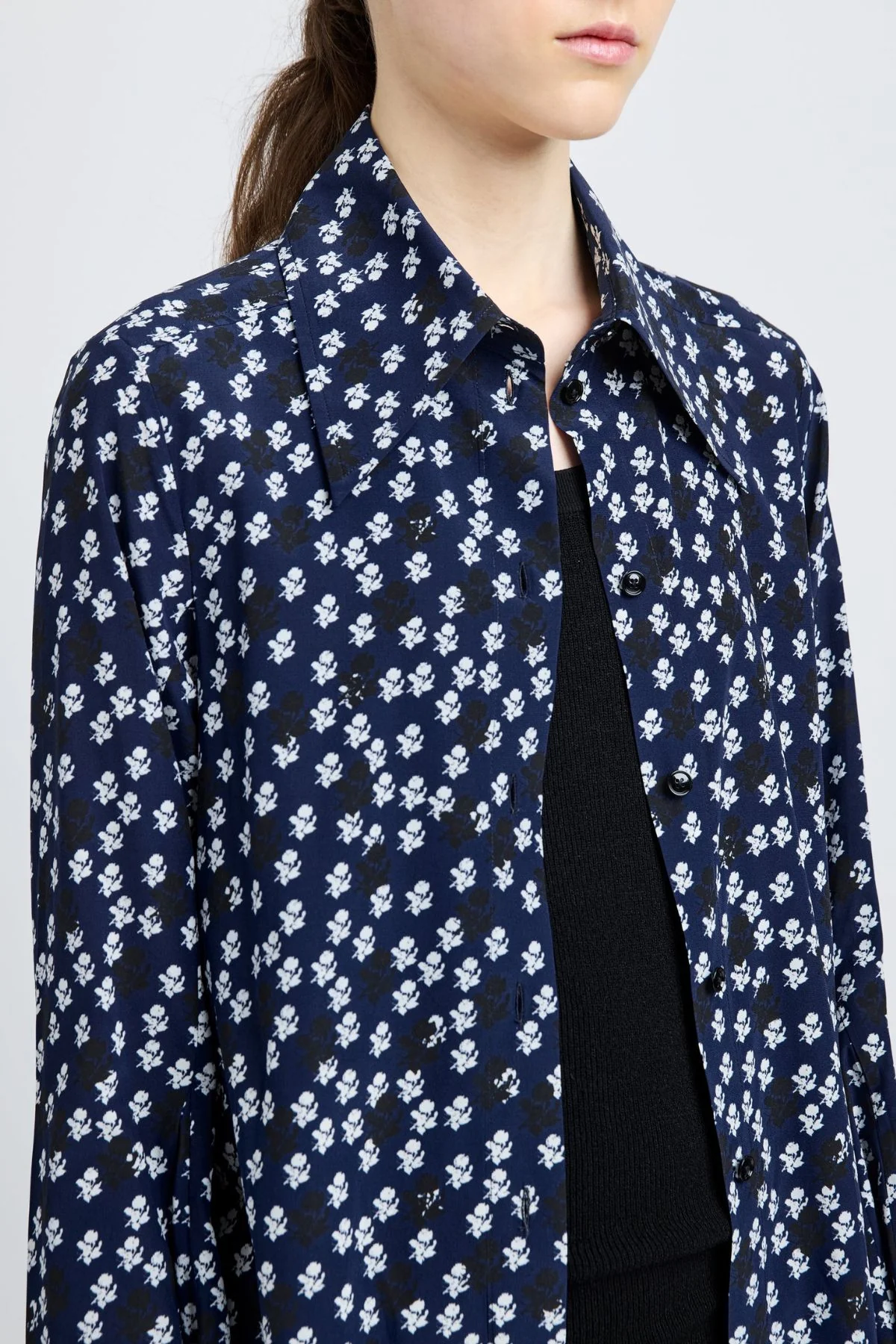 Proenza Schouler Emmeline Shirt - Navy Multi - Image 4