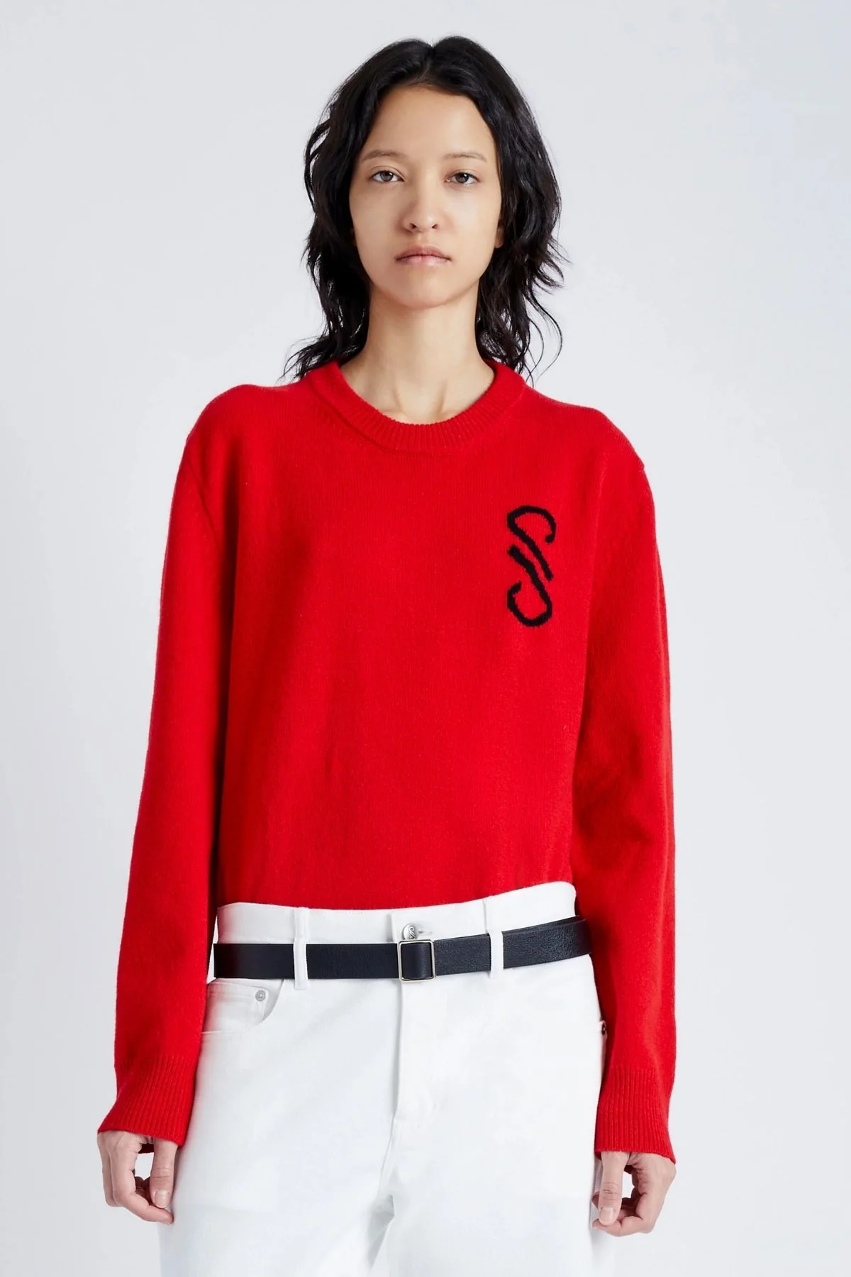 Proenza Schouler Harrison Monogram Sweater - Red - Image 5