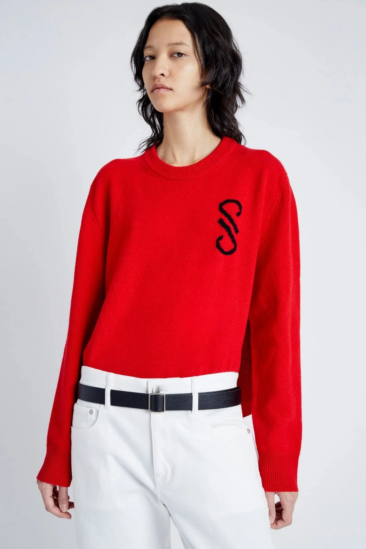 Proenza Schouler Harrison Monogram Sweater - Red - Image 6