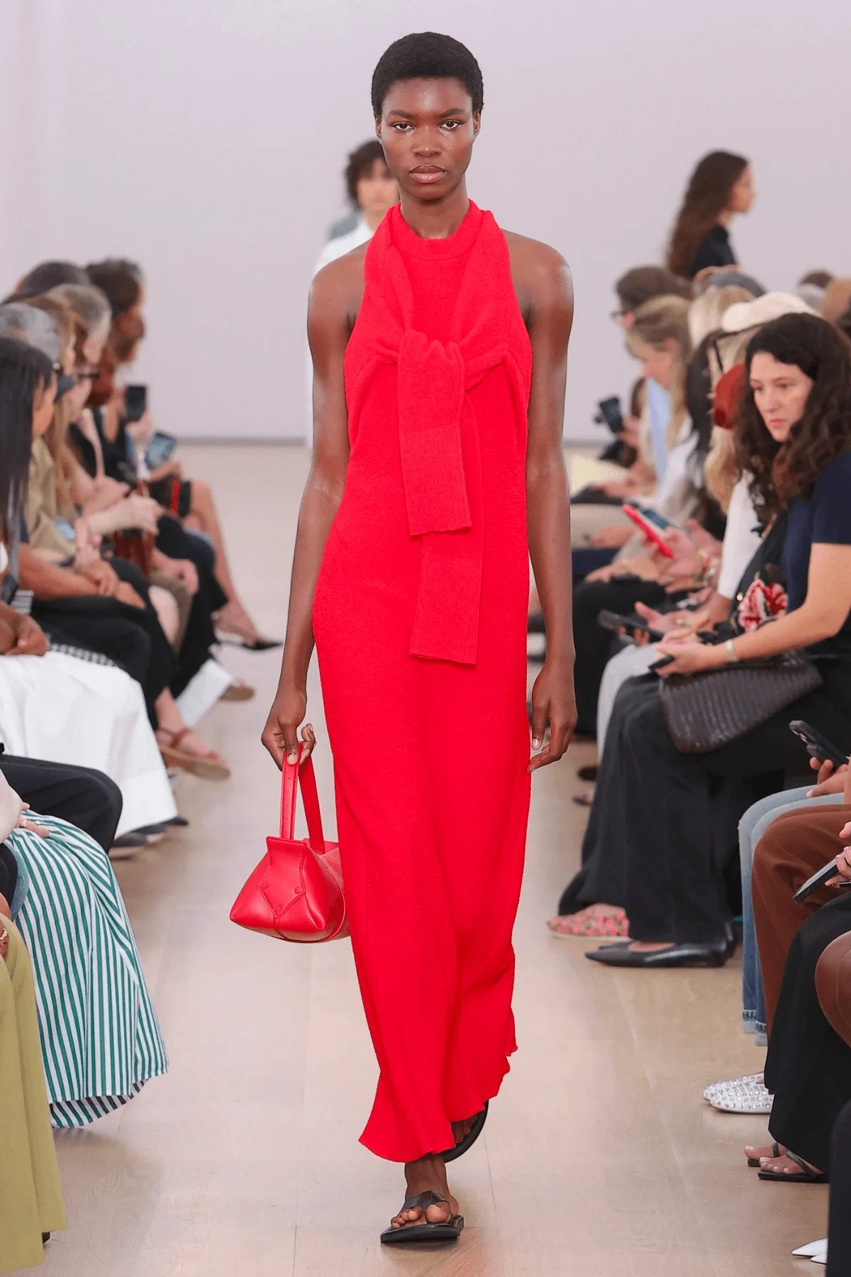 Proenza Schouler Lara Boucle Knit Dress - Red - Image 3