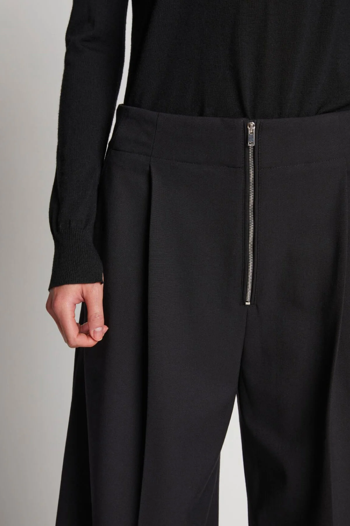 Proenza Schouler Lightweight Wool Pant - Black - Image 5