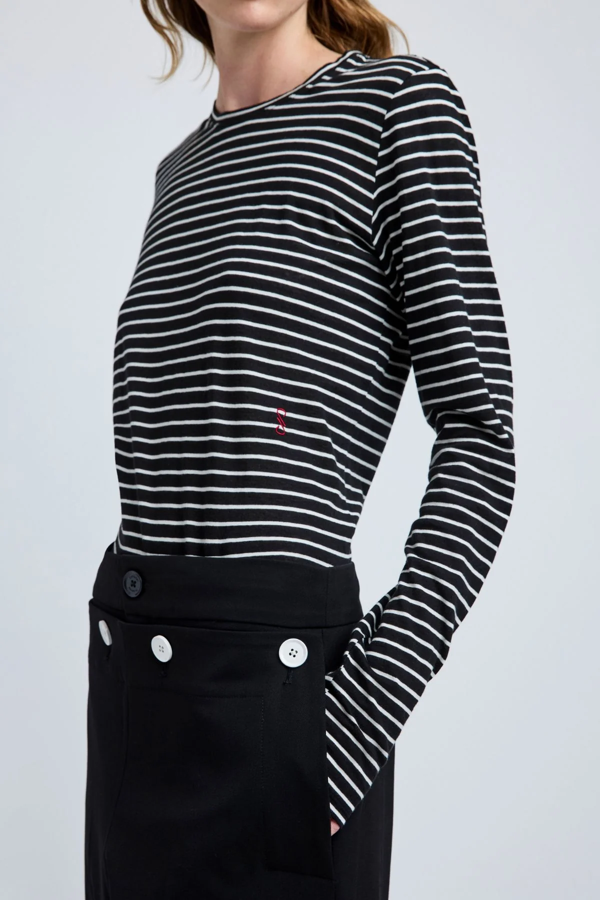 Proenza Schouler Mia T-Shirt - Black Multi - Image 6