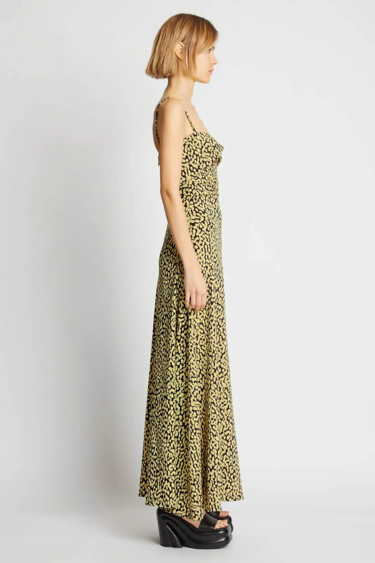 Proenza Schouler Printed Leopard Tank Dress - Butter Multi - Image 4