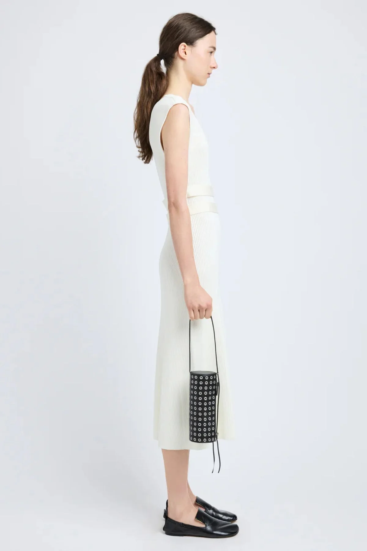 Proenza Schouler Eyelet Silo Bag - Black - Image 5