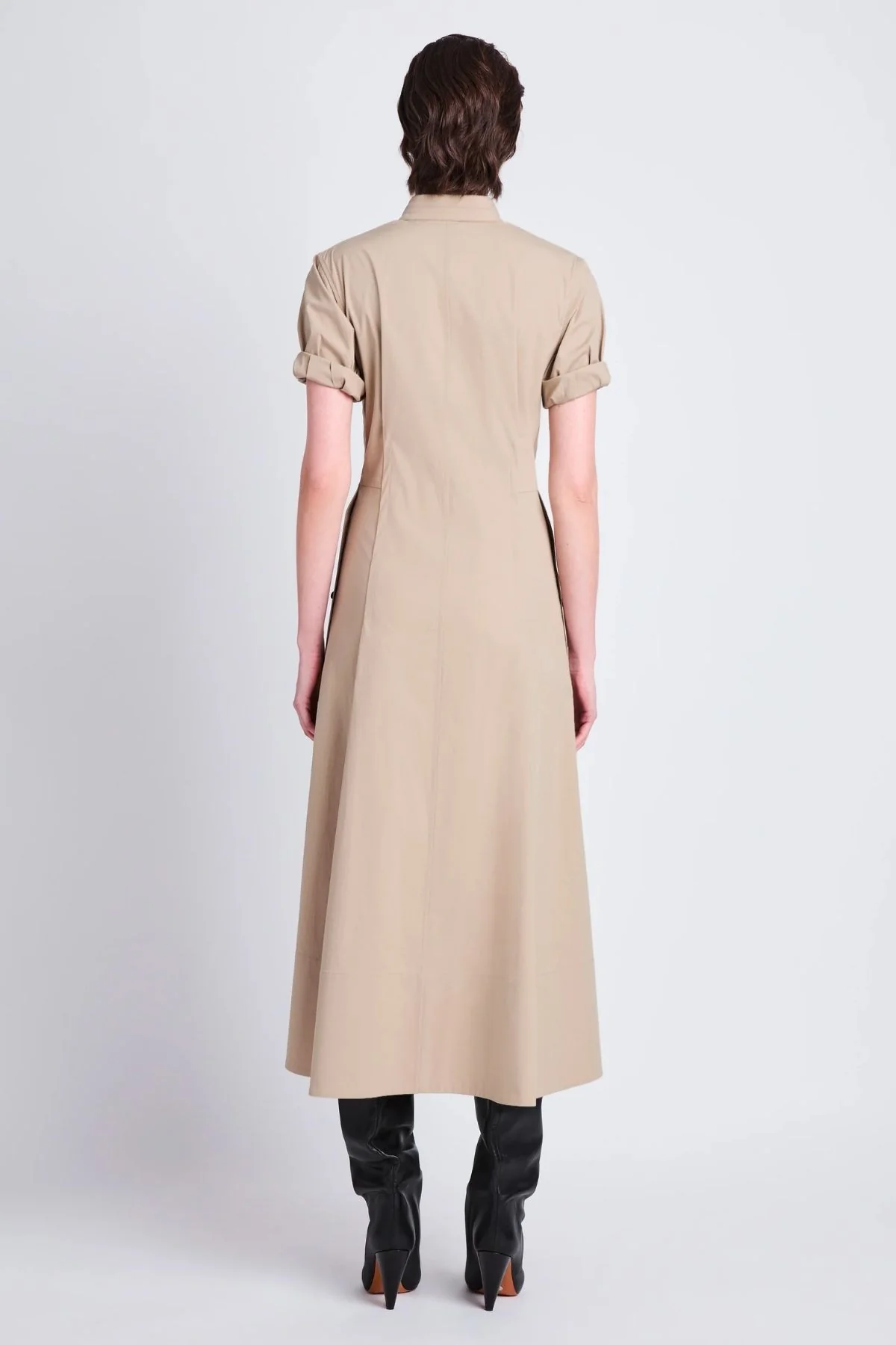 Proenza Schouler Tracey Cotton Shirtdress - Khaki - Image 3