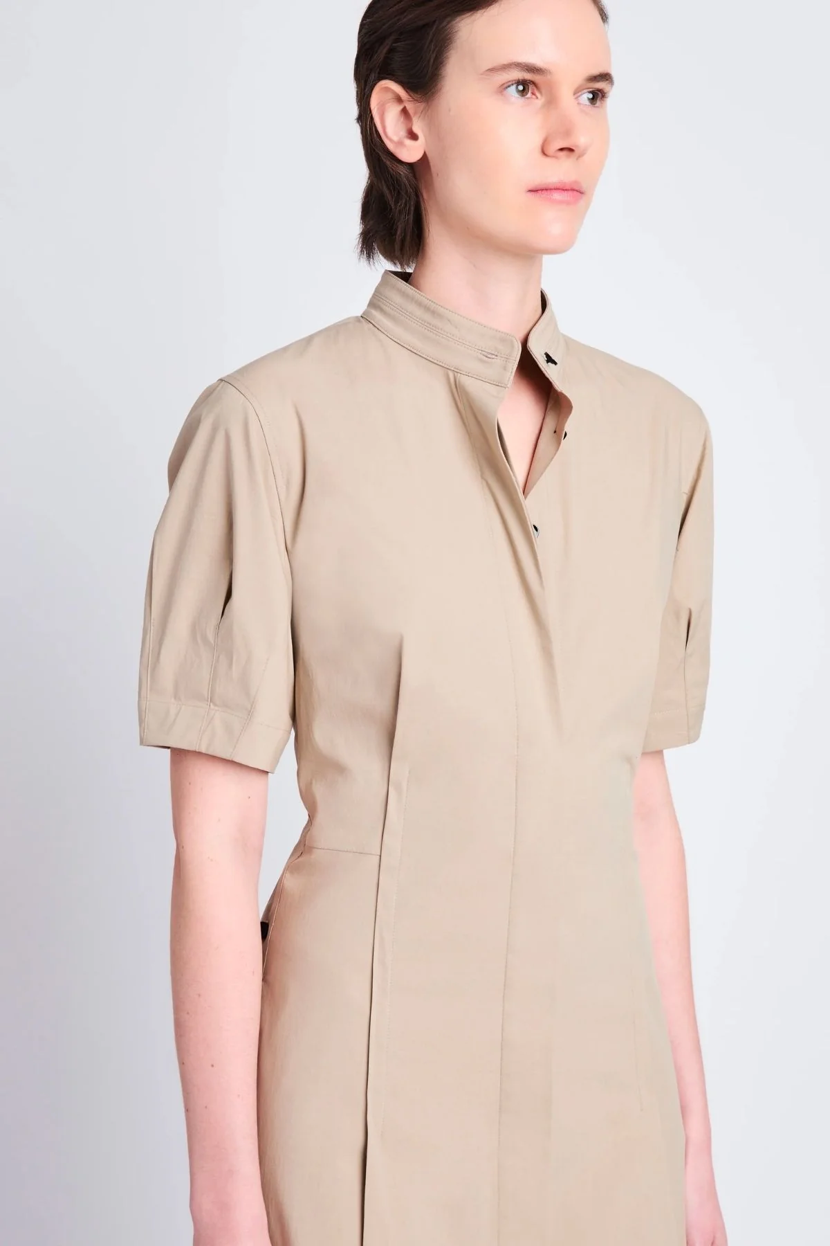 Proenza Schouler Tracey Cotton Shirtdress - Khaki - Image 5