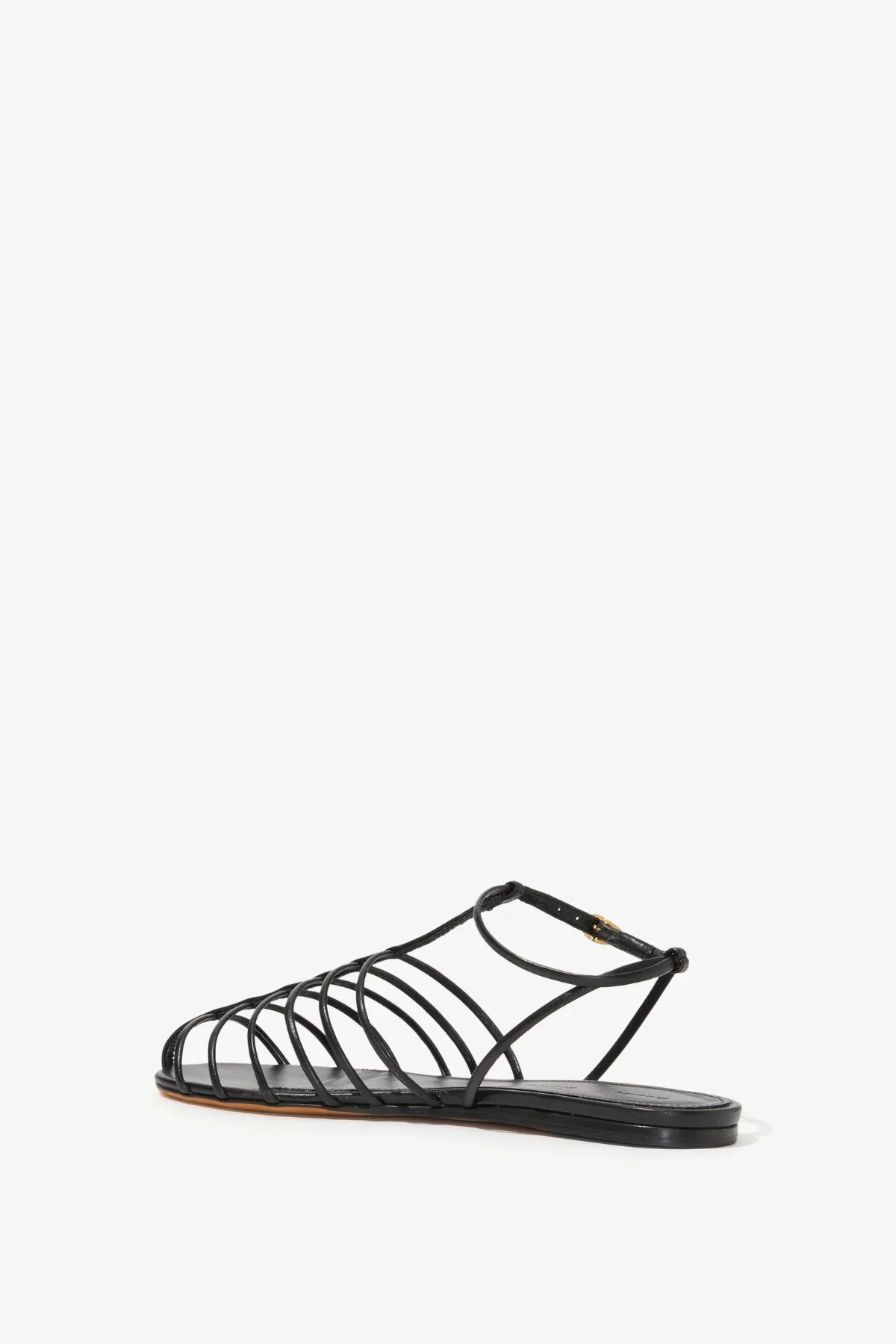 Proenza Schouler Tee Cage Flat Sandals - Black - Image 3