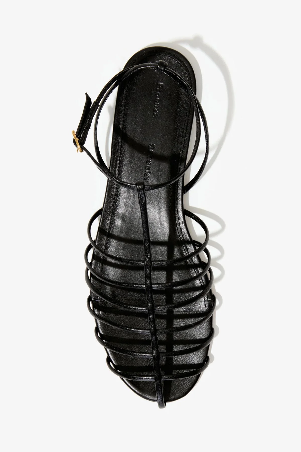 Proenza Schouler Tee Cage Flat Sandals - Black - Image 4