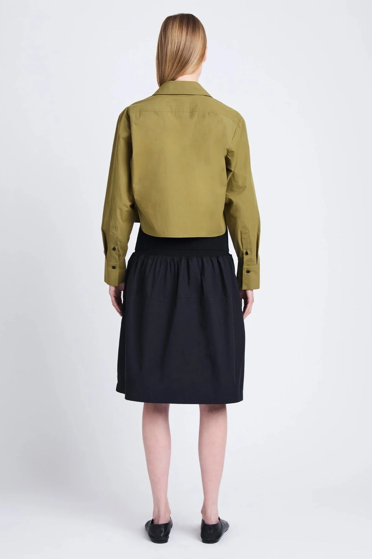 Proenza Schouler White Label Alma Shirt - Olive - Image 3