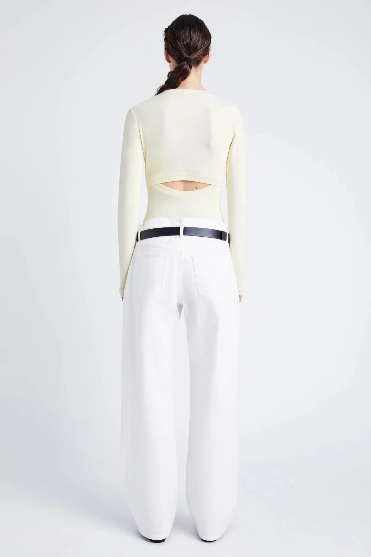 Proenza Schouler White Label Delaney Bodysuit - Pale Yellow - Image 3