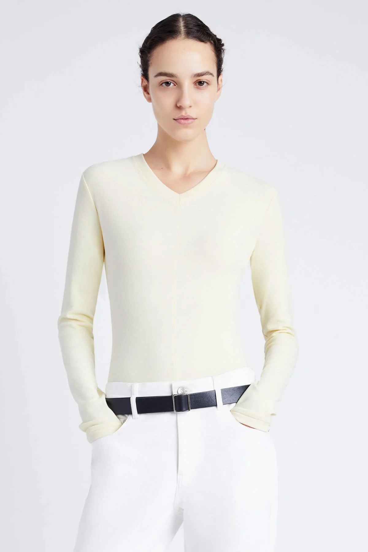 Proenza Schouler White Label Delaney Bodysuit - Pale Yellow - Image 5