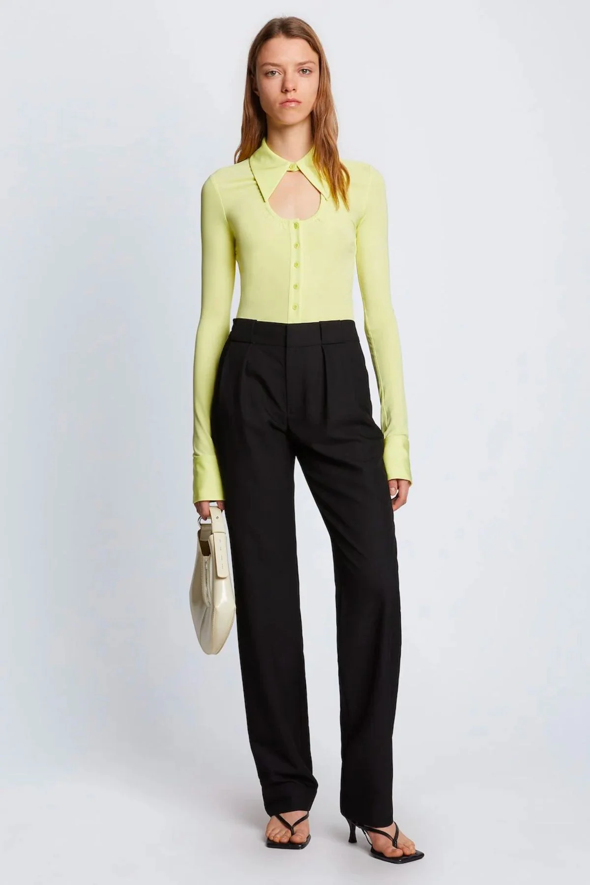Proenza Schouler White Label Drapey Suiting Trouser - Black - Image 2