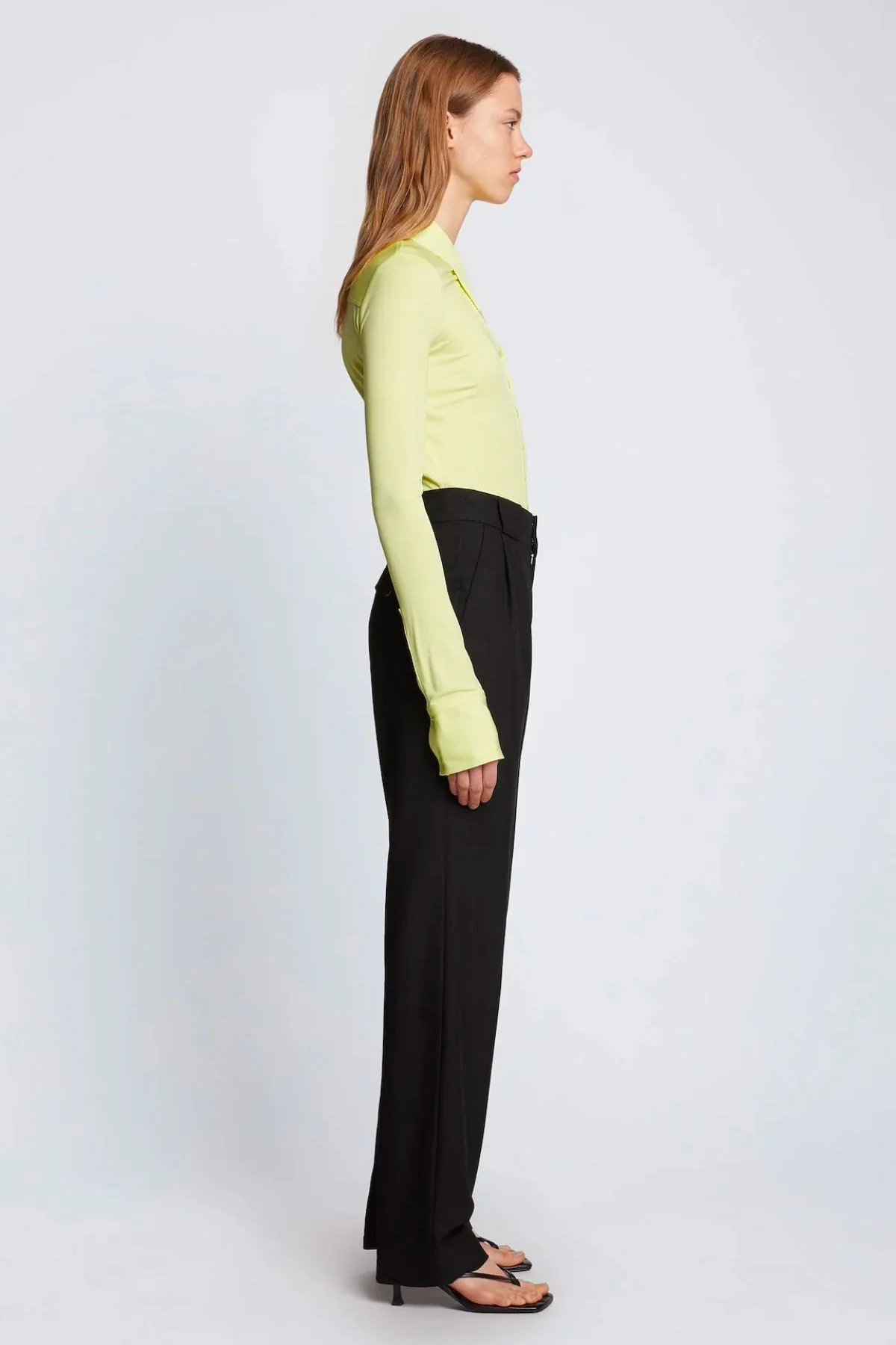 Proenza Schouler White Label Drapey Suiting Trouser - Black - Image 4