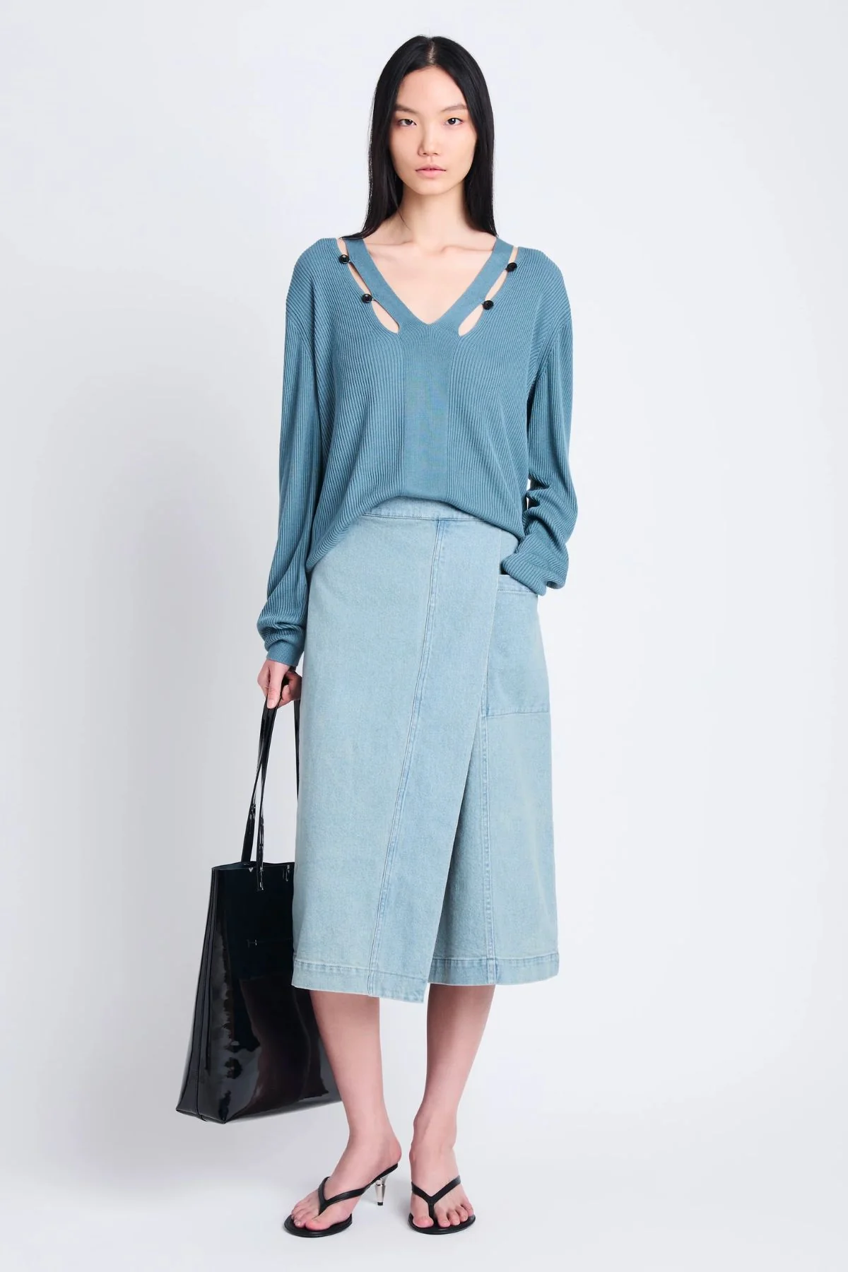Proenza Schouler White Label Elsie Knit Sweater - Juniper - Image 2