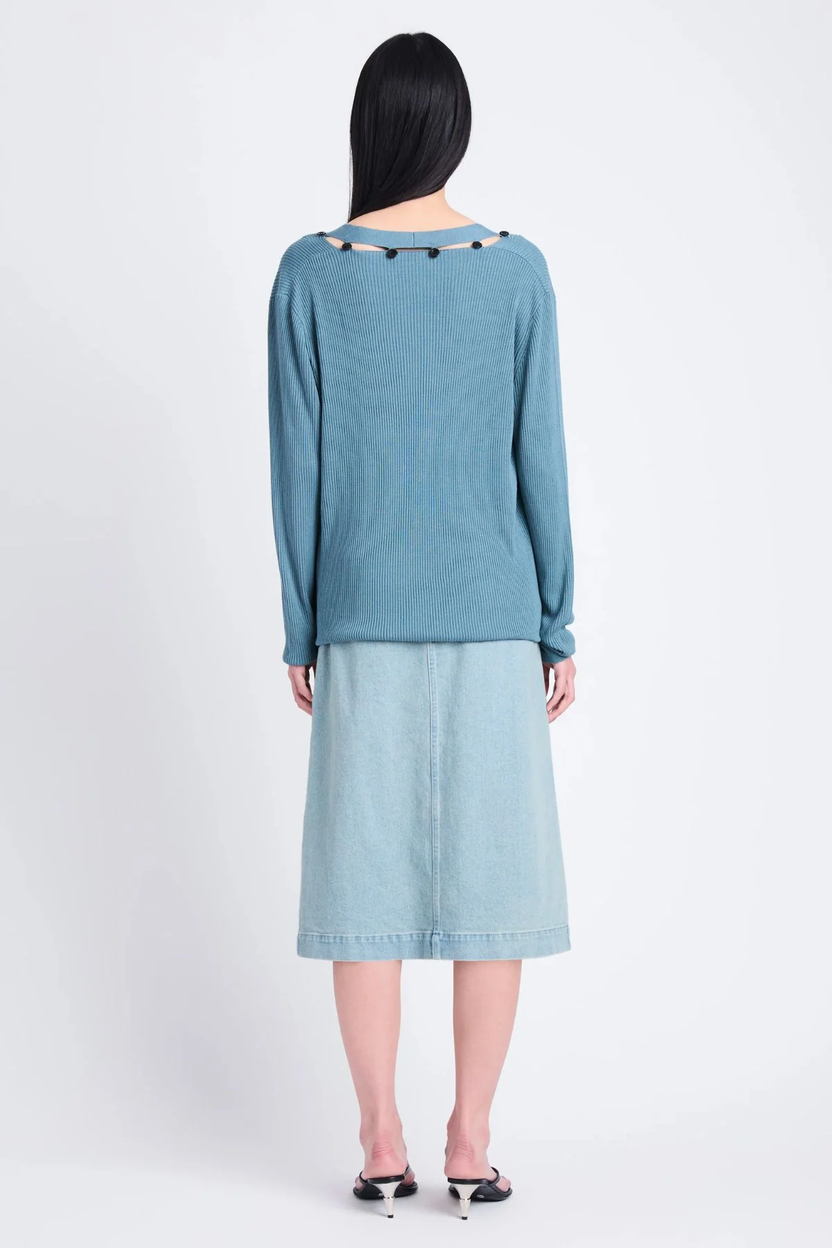 Proenza Schouler White Label Elsie Knit Sweater - Juniper - Image 3