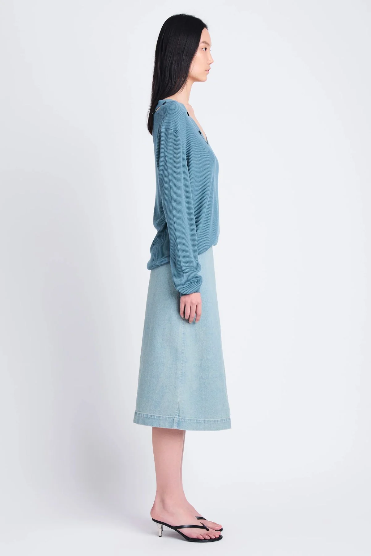 Proenza Schouler White Label Elsie Knit Sweater - Juniper - Image 4