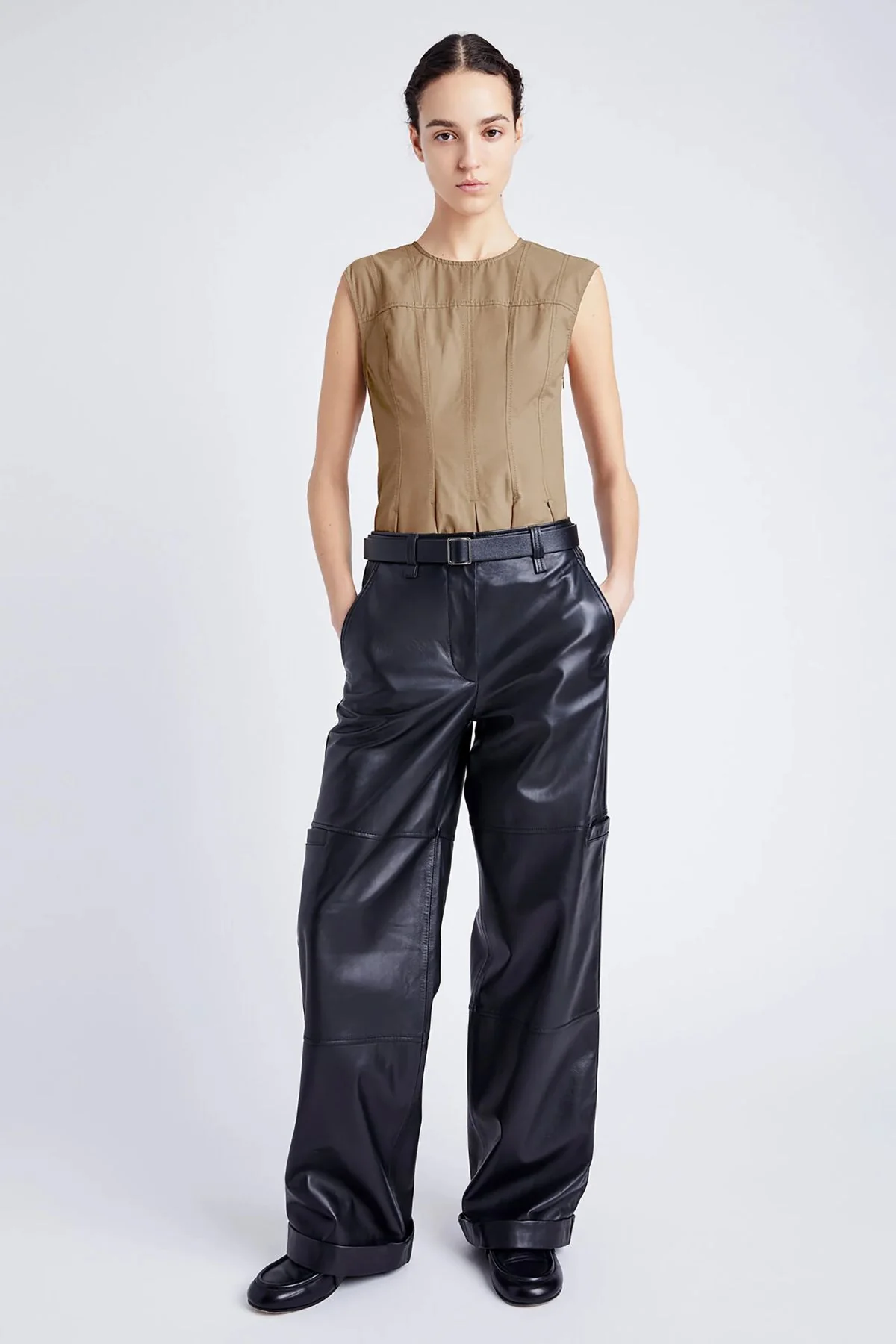 Proenza Schouler White Label Felix Top - Dark Birch - Image 5