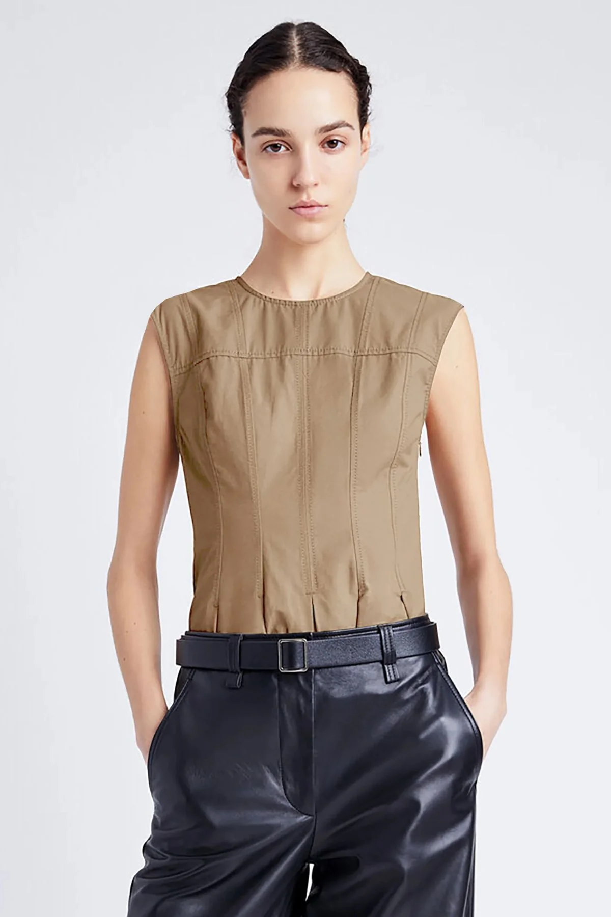 Proenza Schouler White Label Felix Top - Dark Birch - Image 6