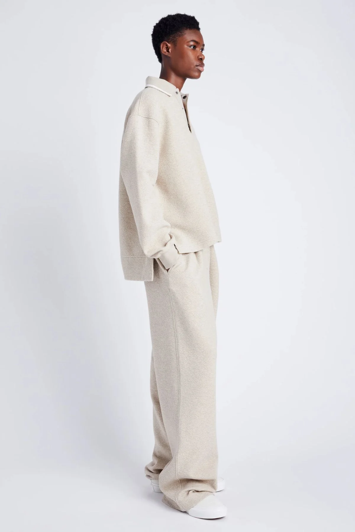Proenza Schouler White Label Genevieve Knit Sweater - Oatmeal Melange - Image 4