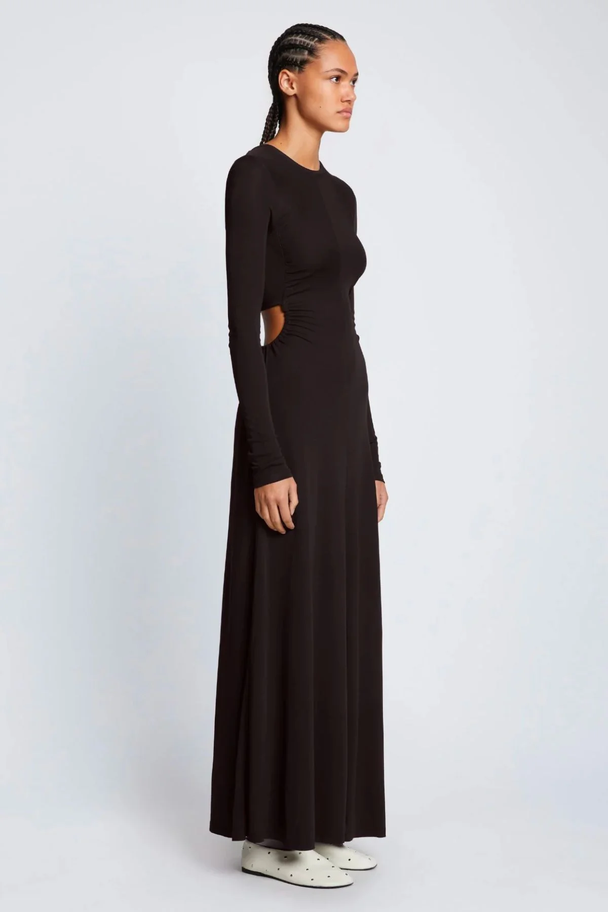 Proenza Schouler White Label Jersey Open Back Dress - Black - Image 4