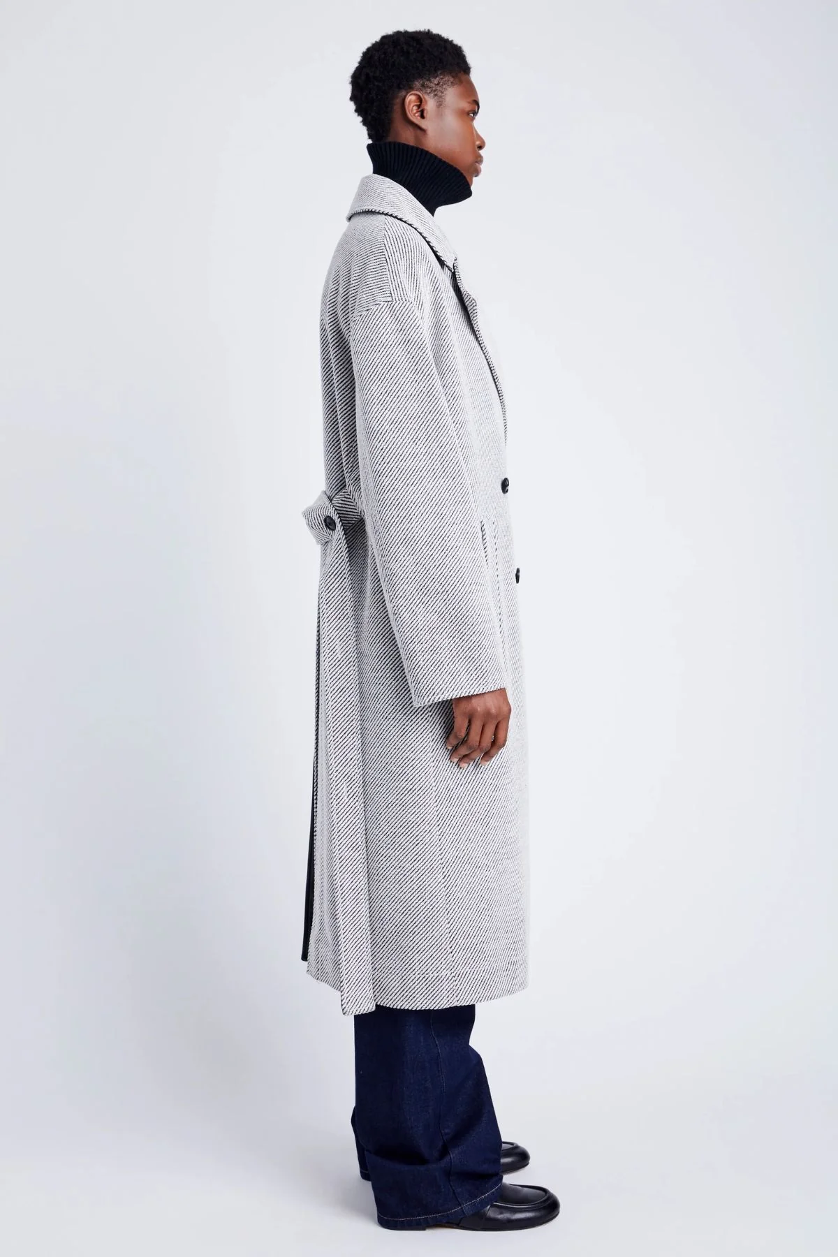 Proenza Schouler White Label Ronan Coat - White/ Grey - Image 4