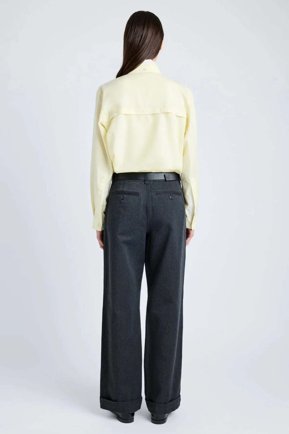Proenza Schouler White Label Rose Shirt - Light Yellow - Image 3