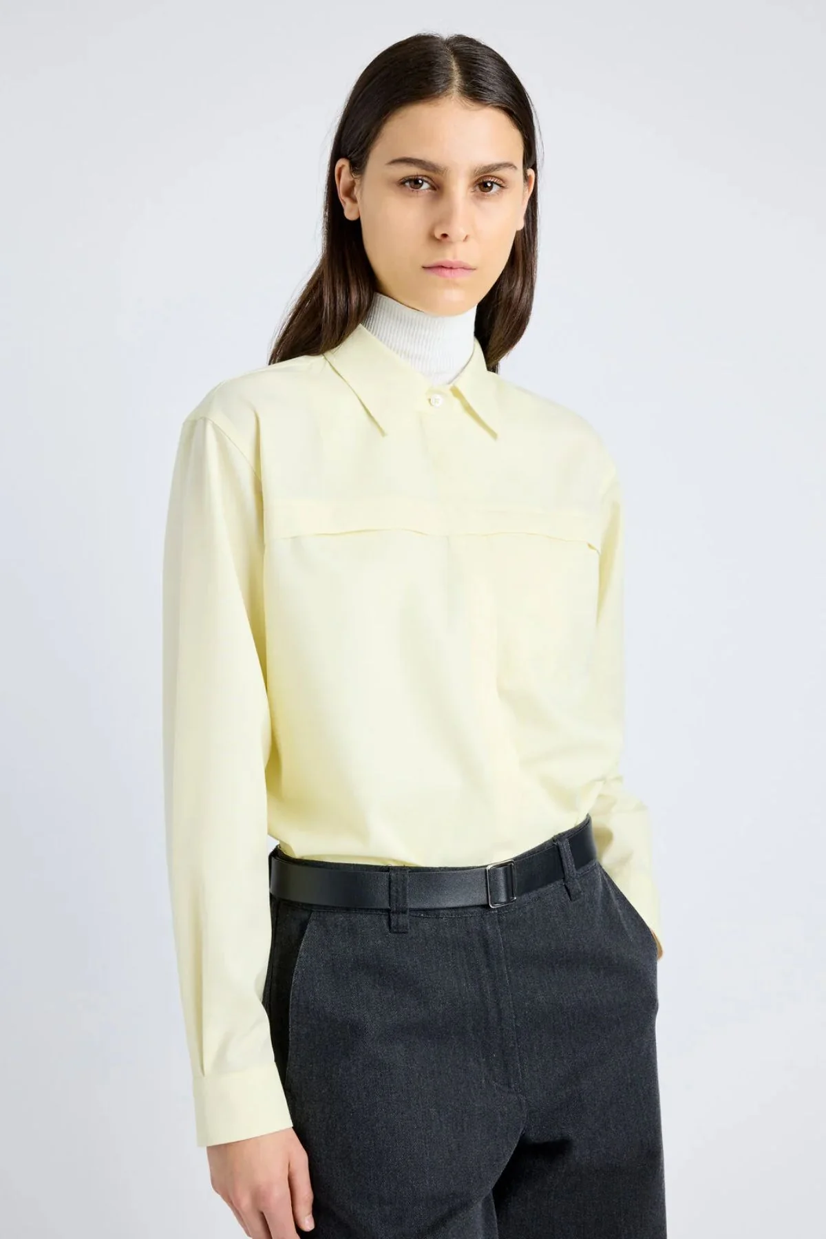 Proenza Schouler White Label Rose Shirt - Light Yellow - Image 5