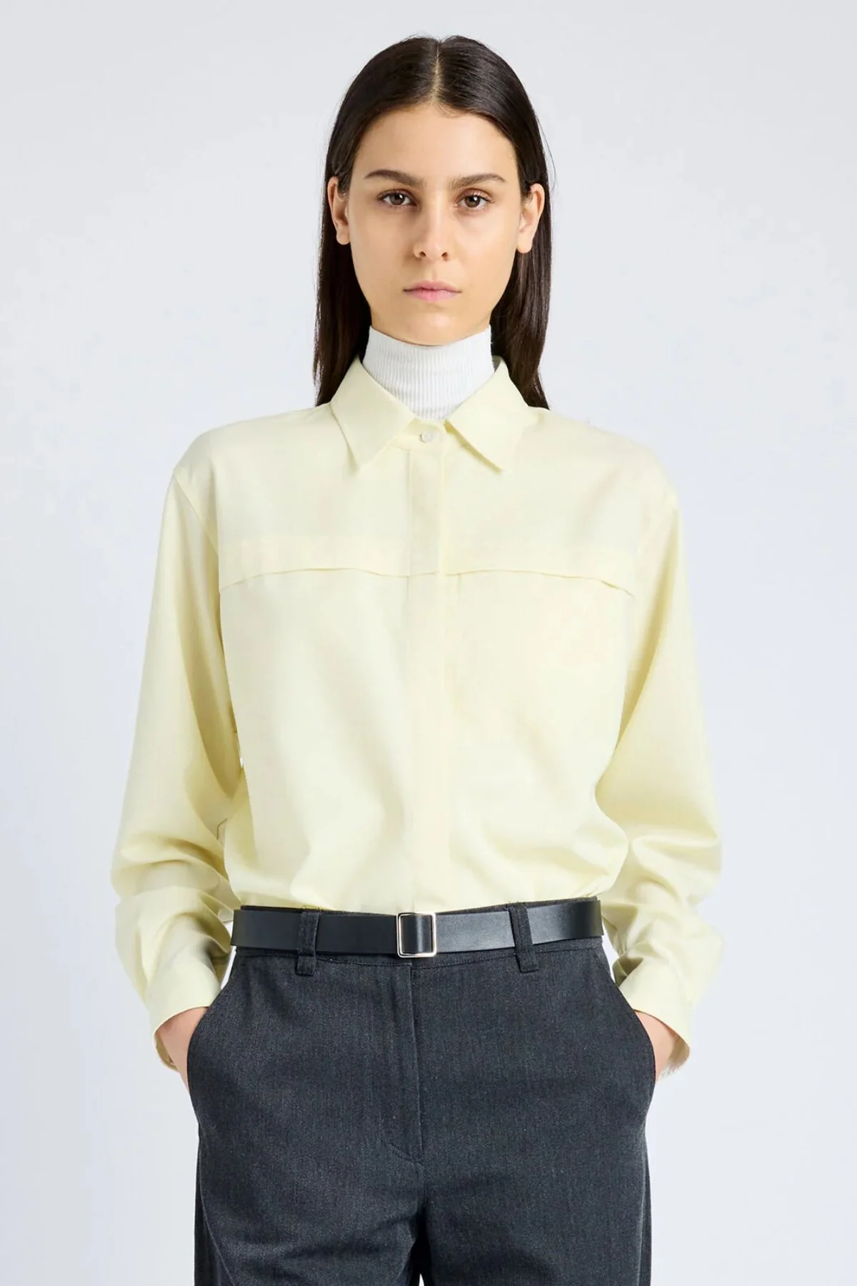 Proenza Schouler White Label Rose Shirt - Light Yellow - Image 6