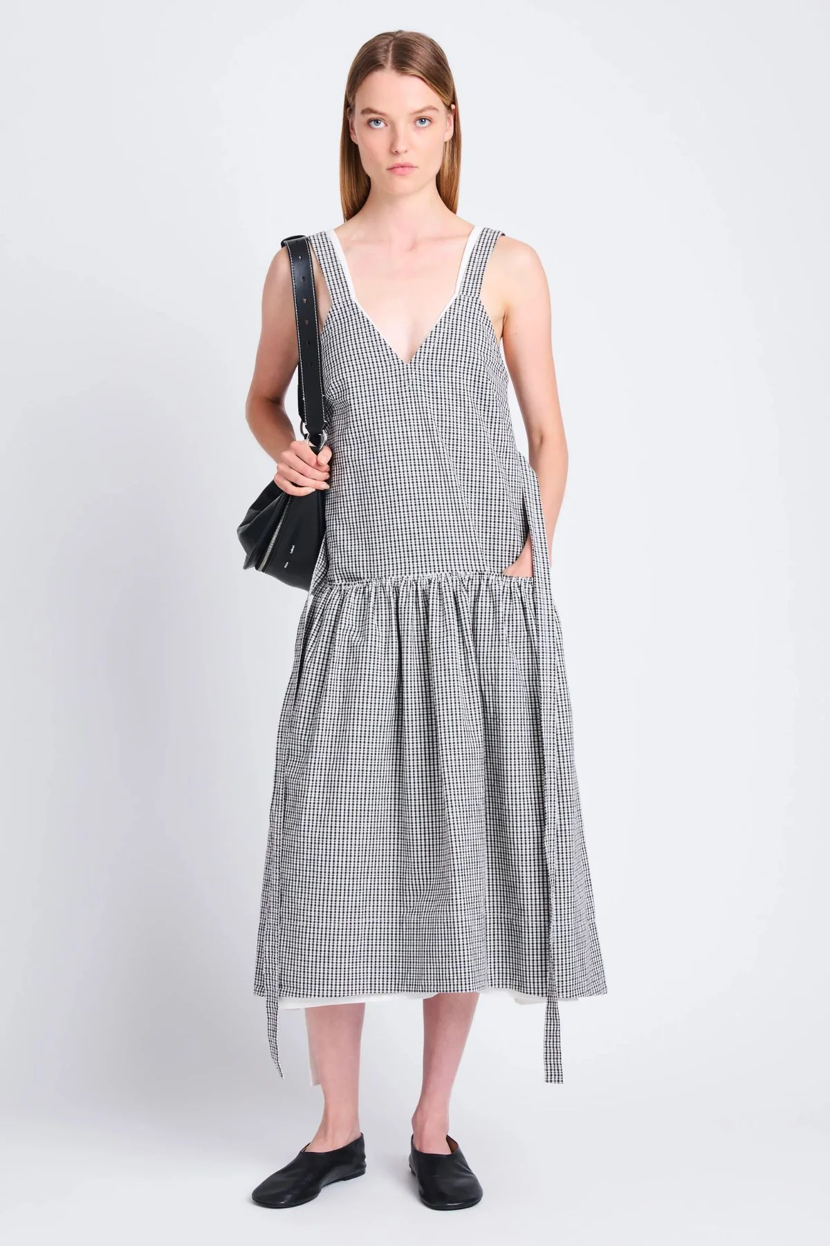 Proenza Schouler White Label Sasha Dress - Black Ivory - Image 2