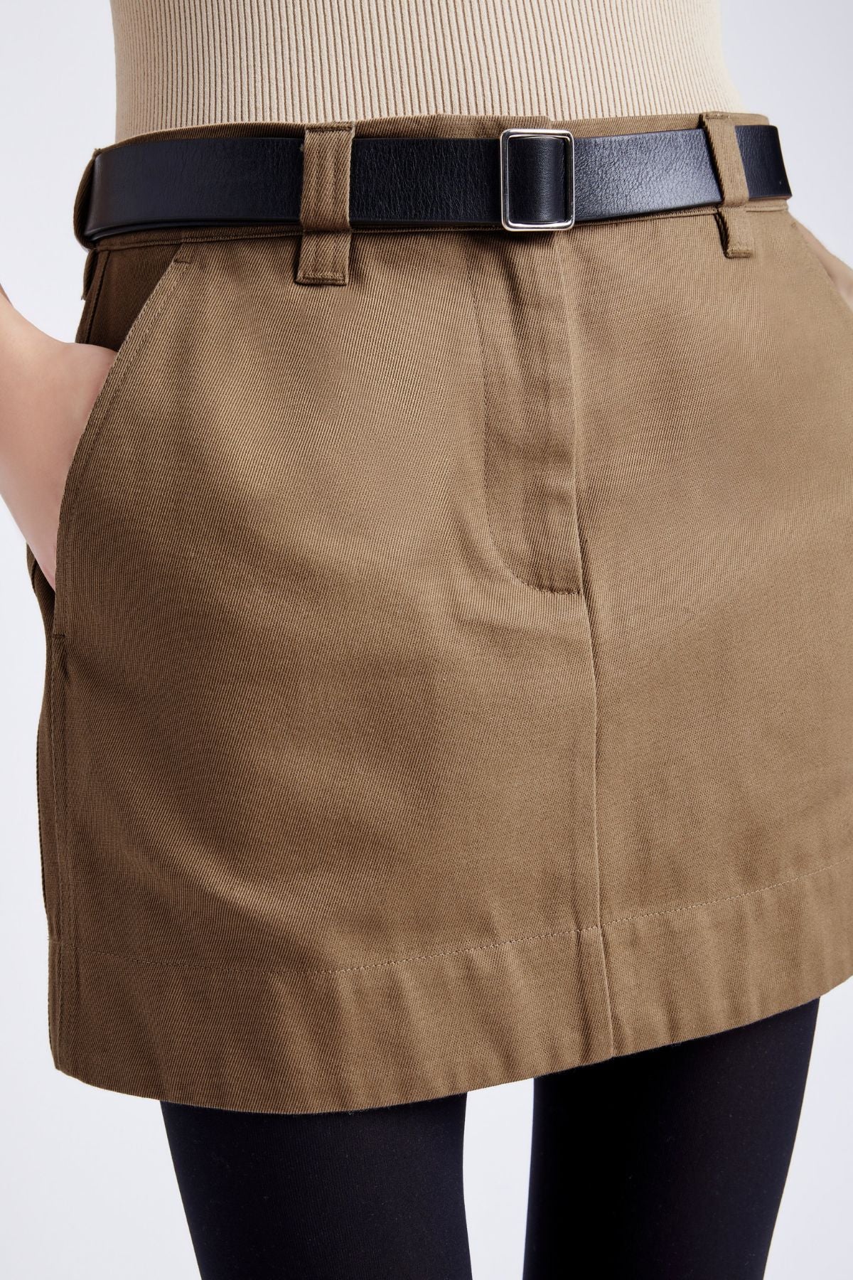 Proenza Schouler White Label Silas Skirt - Dark Birch - Image 5