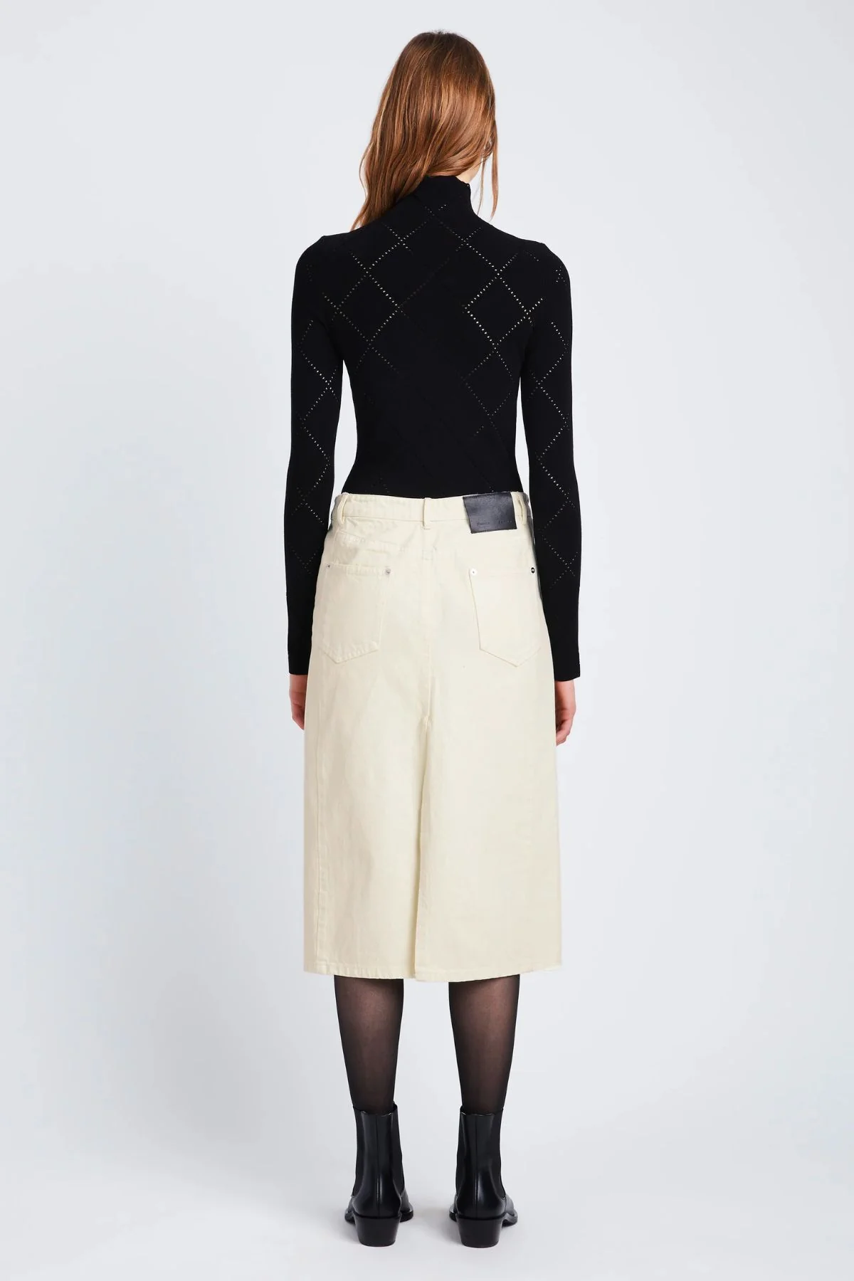 Proenza Schouler White Label Sloan Skirt - Parchment - Image 3