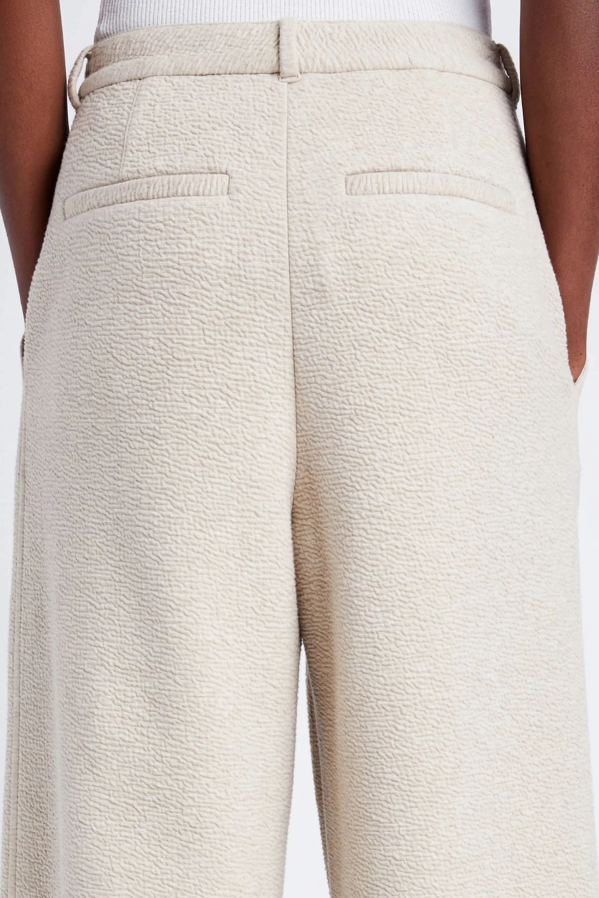 Proenza Schouler White Label Tristan Knit Pant in Cloque - Oatmeal Melange - Image 6