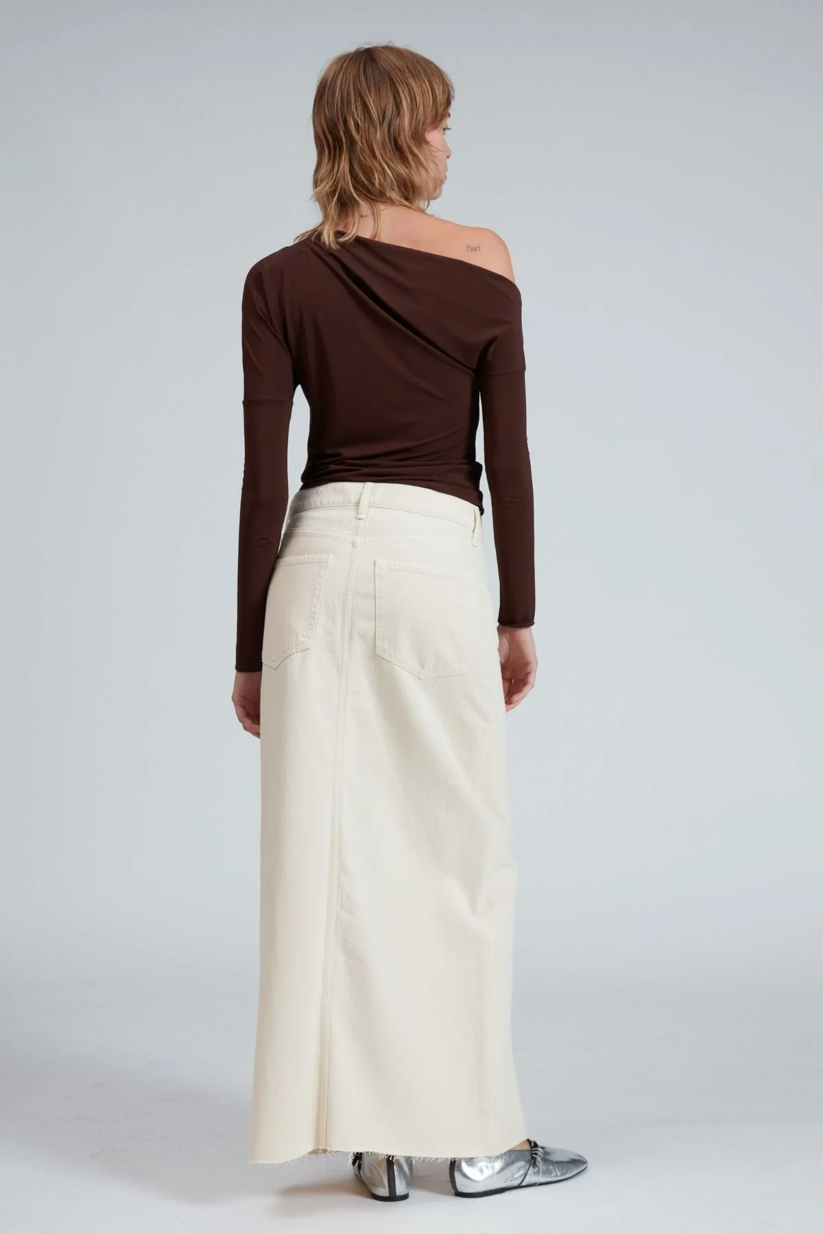 Rag & Bone Anya Asymmetrical Top - Chocolate - Image 3