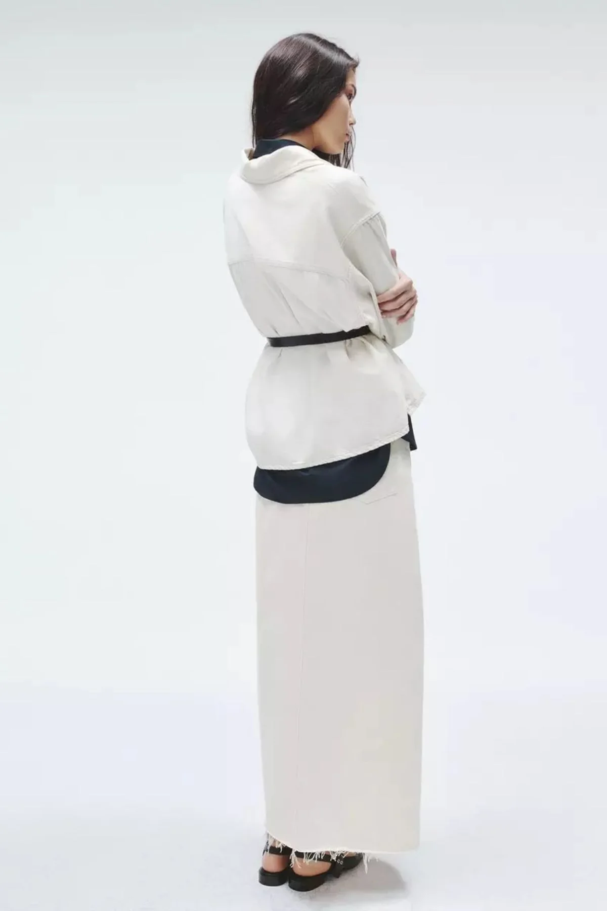 Rag & Bone Avery Denim Skirt - Ecru - Image 3
