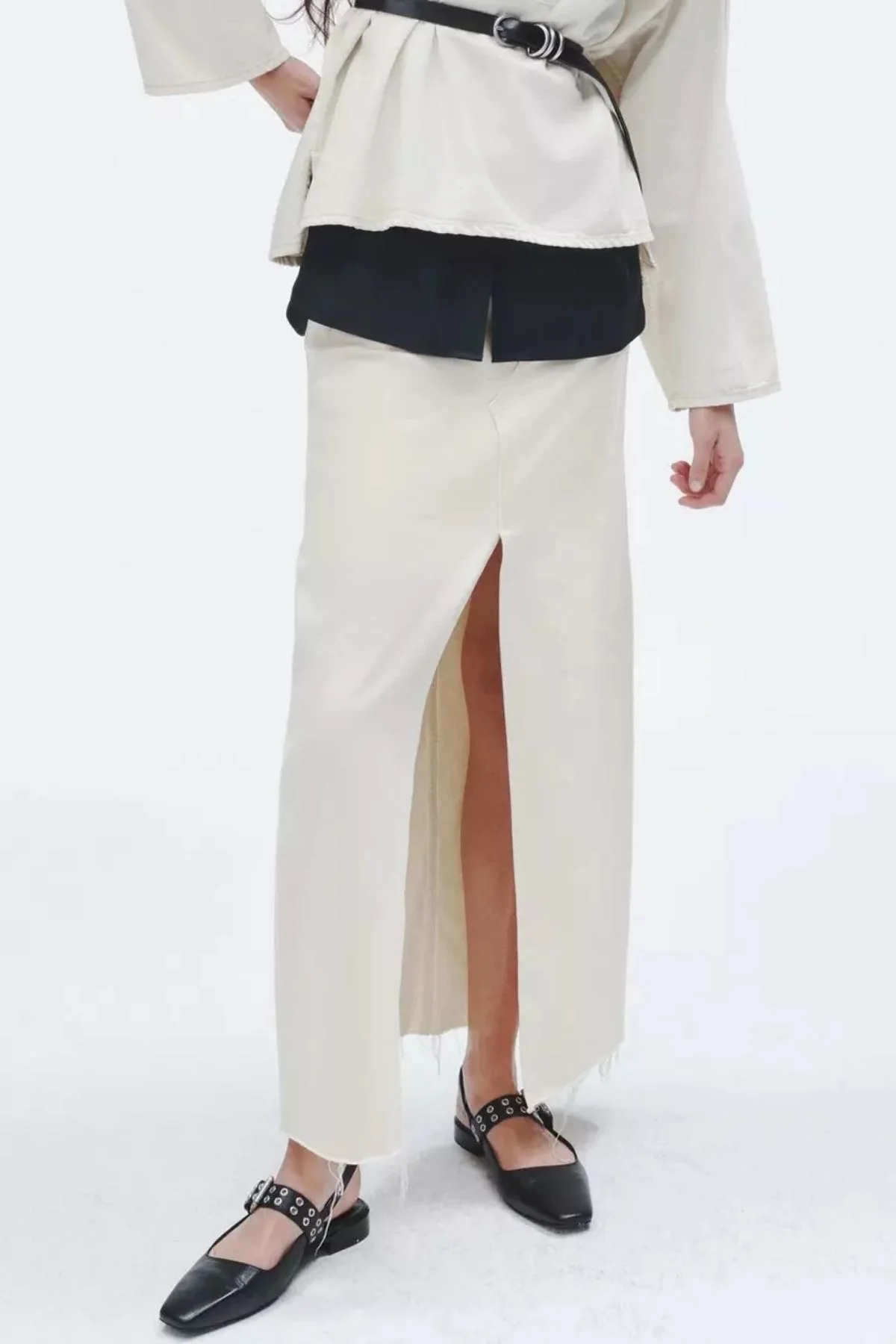 Rag & Bone Avery Denim Skirt - Ecru - Image 5