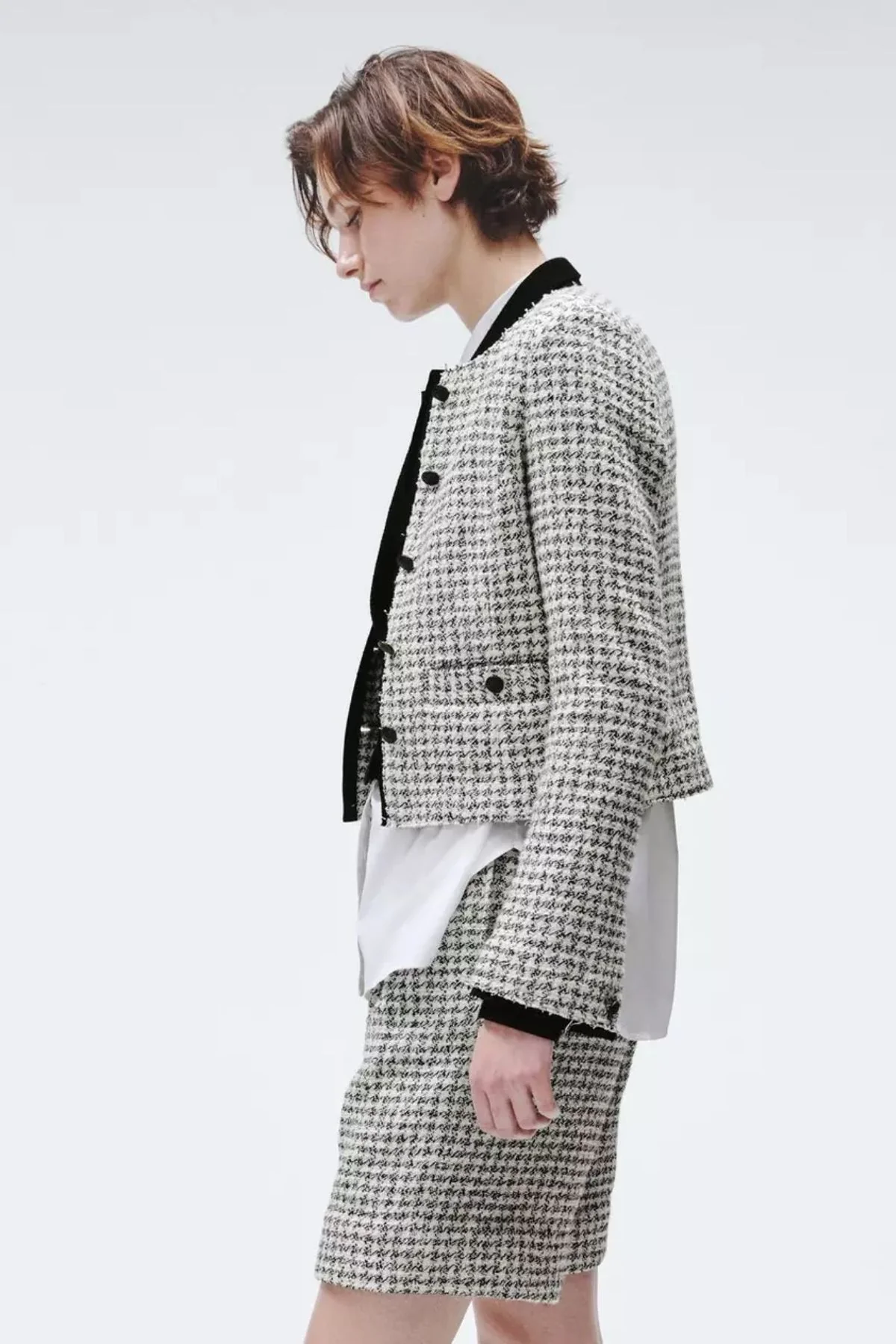 Rag & Bone Carmen Tweed Jacket - Black/ White - Image 4