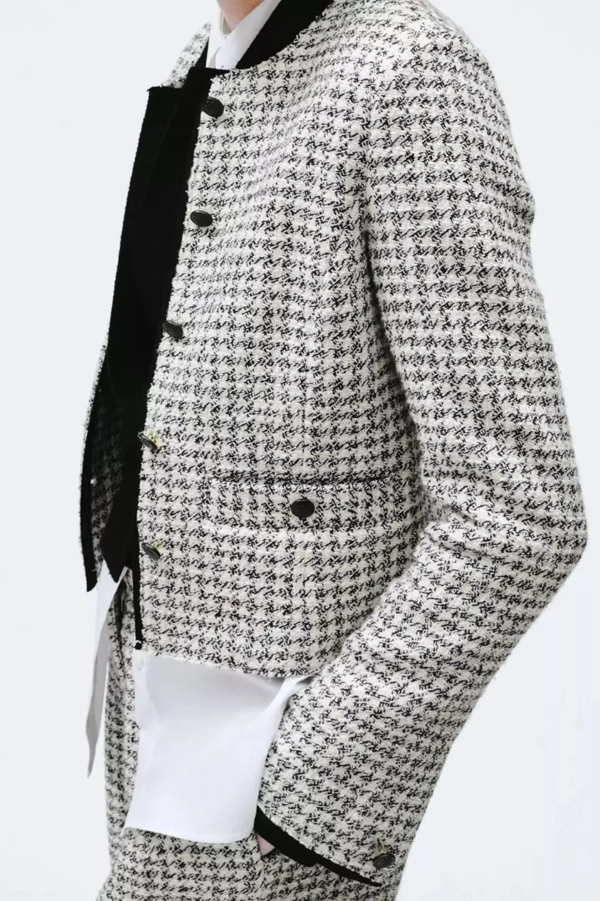 Rag & Bone Carmen Tweed Jacket - Black/ White - Image 6