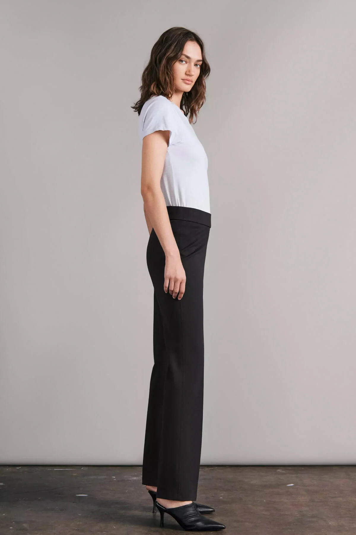 Rag & Bone Irina Ponte Wide Leg Pants - Black - Image 4