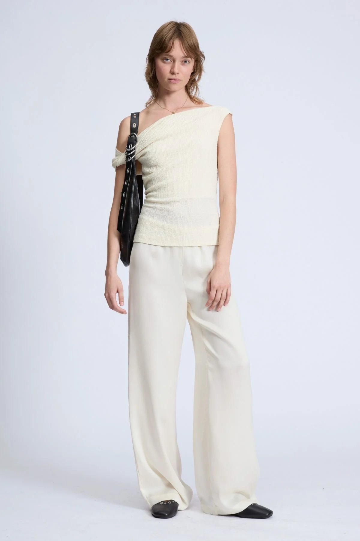 Rag & Bone Lou Off-Shoulder Top - Ivory - Image 2