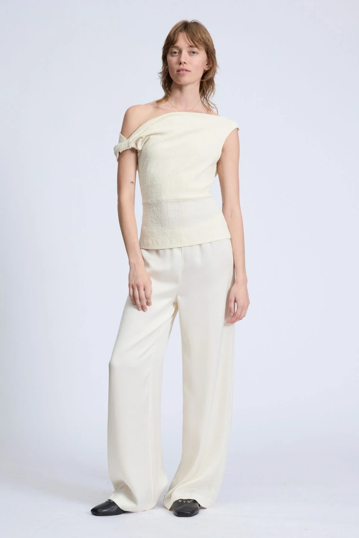 Rag & Bone Lou Off-Shoulder Top - Ivory - Image 4