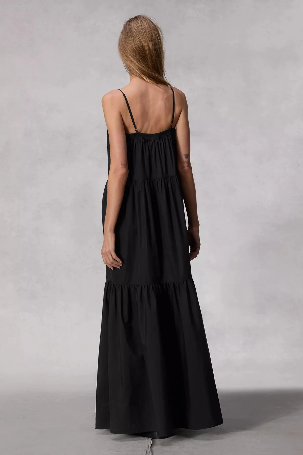 Rag & Bone Saige Poplin Maxi Dress - Black - Image 3