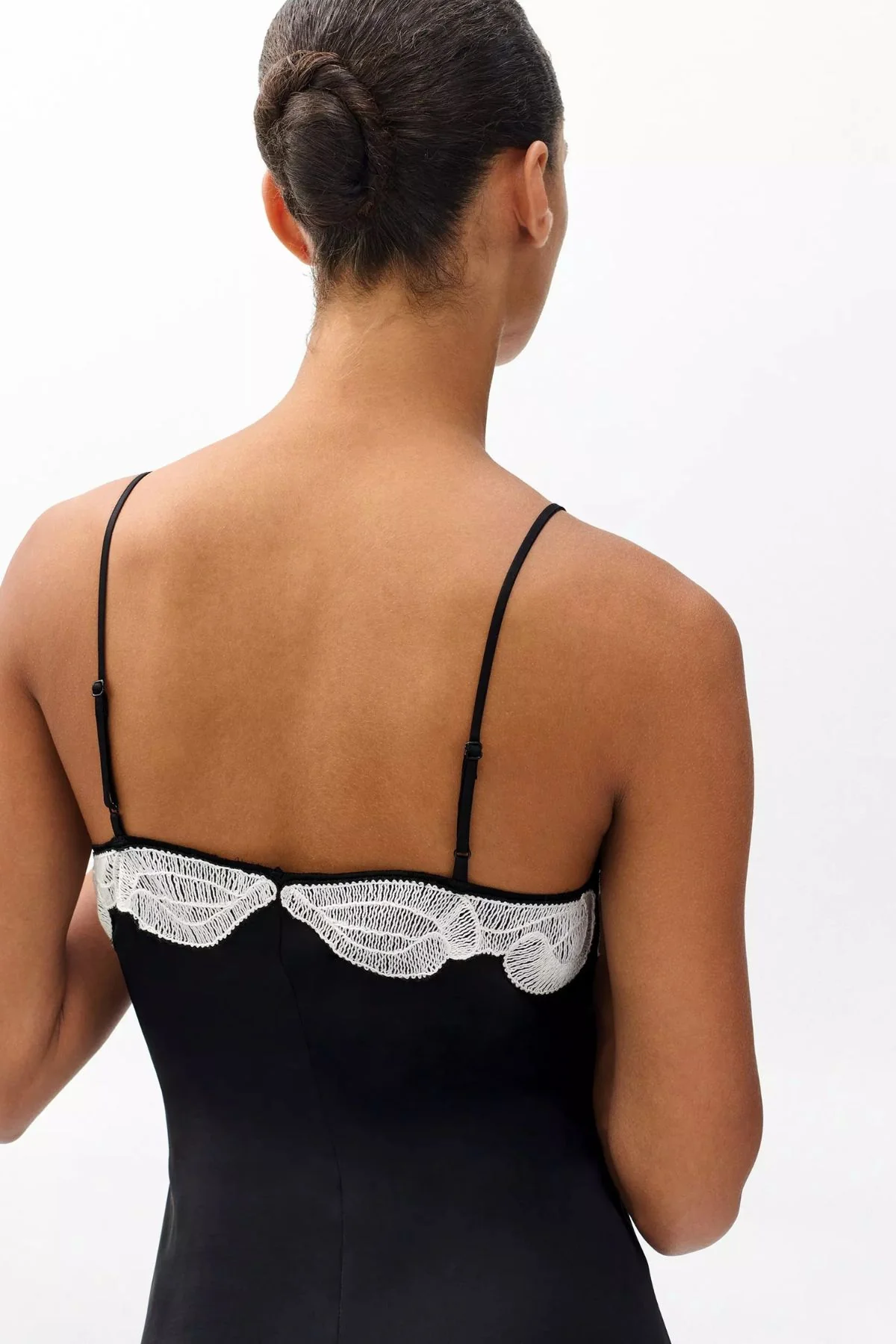 Rag & Bone Ann Embroidered Slip Dress - Black - Image 4