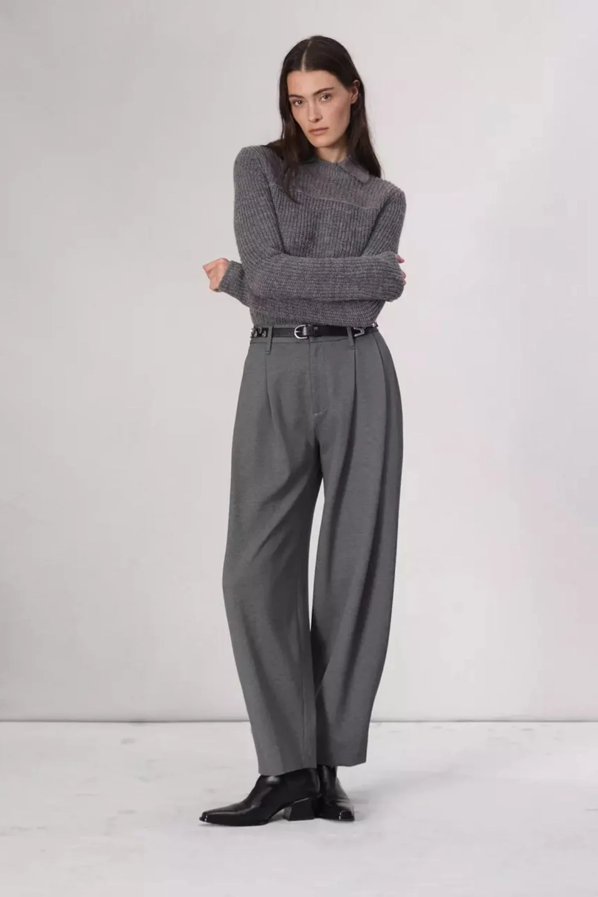 Rag & Bone Cecily Ponte Pant - Charcoal - Image 2