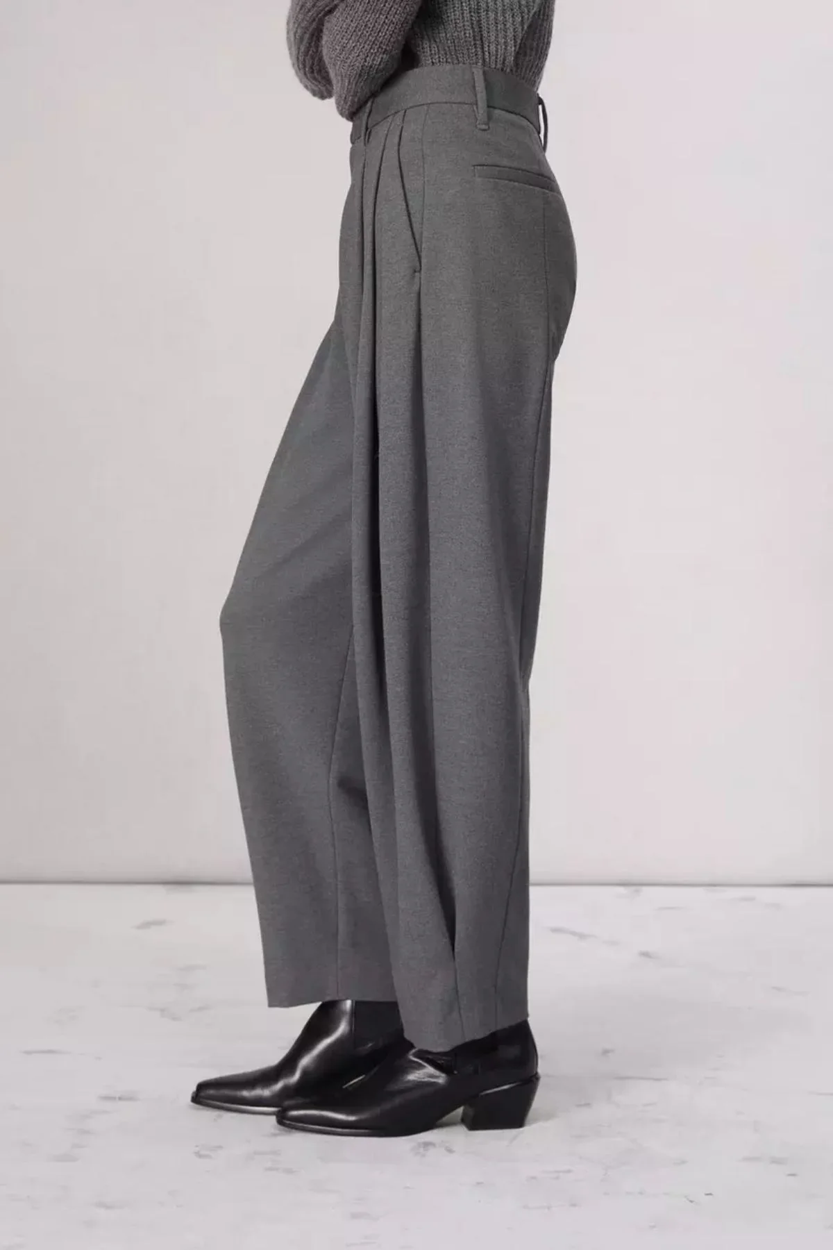 Rag & Bone Cecily Ponte Pant - Charcoal - Image 4