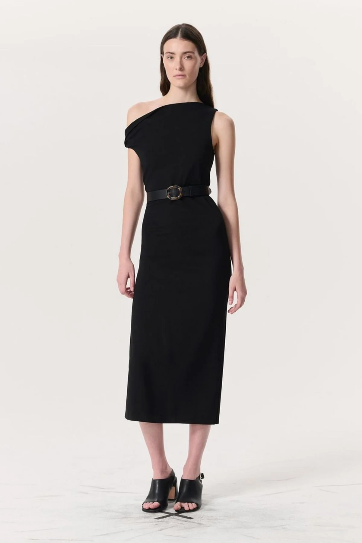 Rag & Bone Irina Midi Dress - Black - Image 3