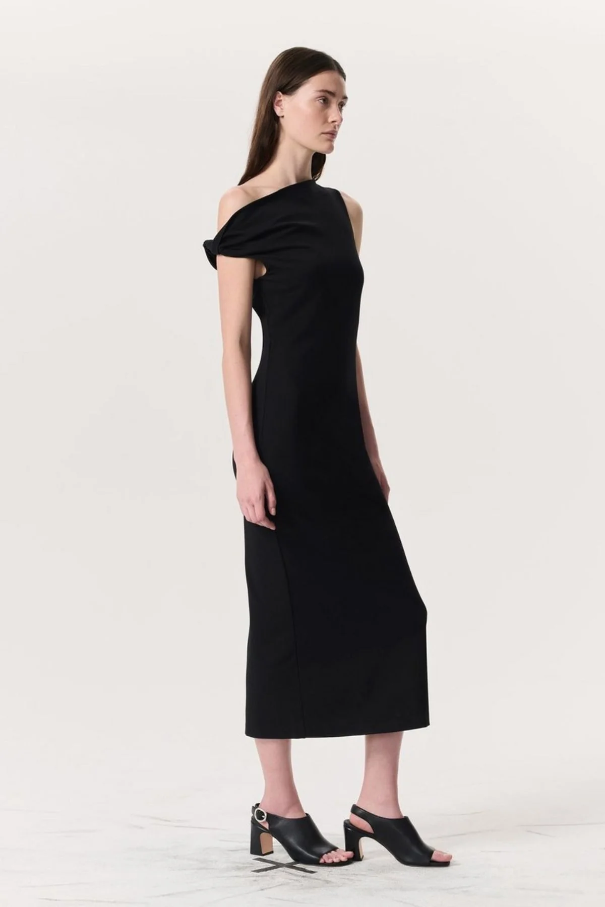 Rag & Bone Irina Midi Dress - Black - Image 5