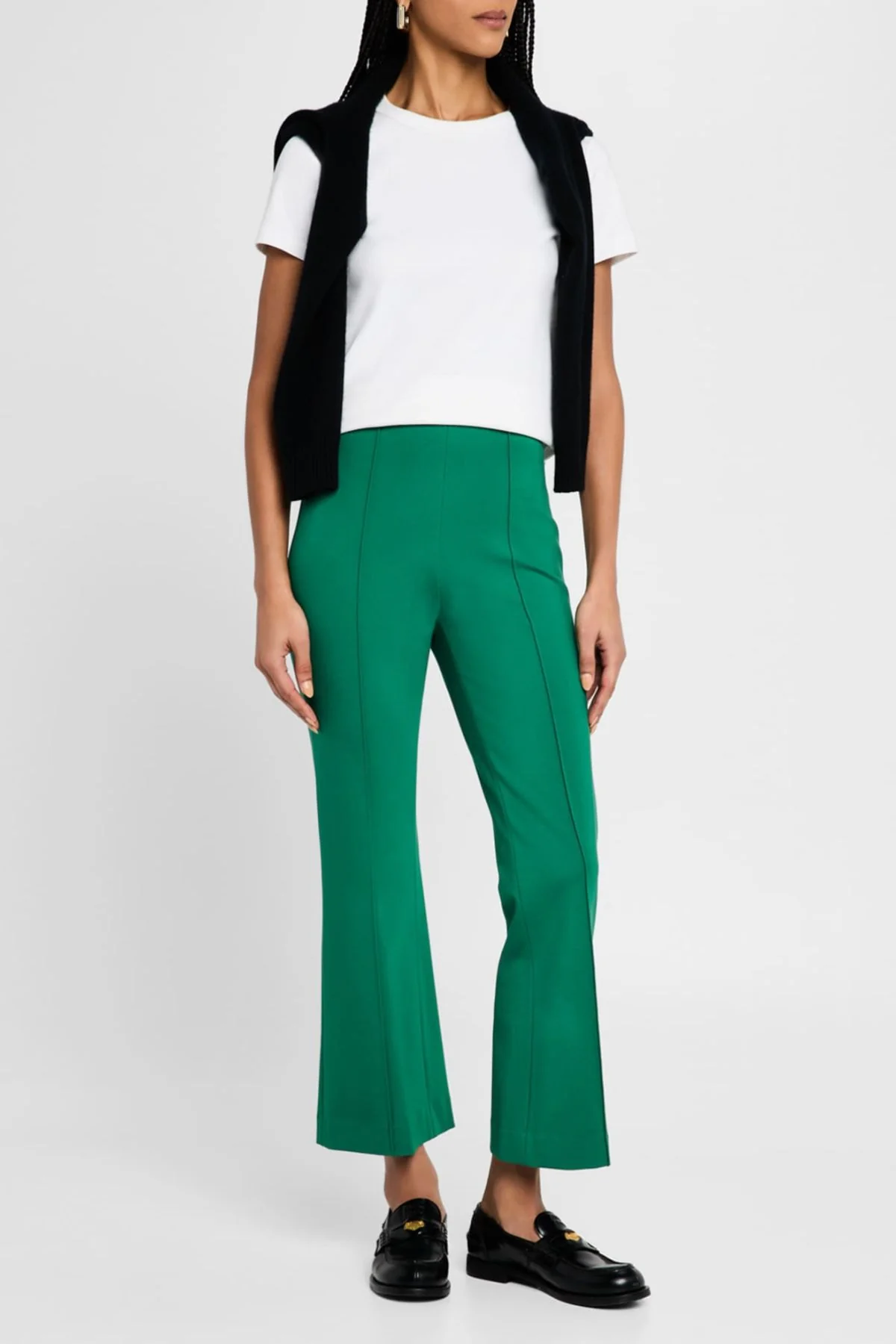 Rag & Bone Irina Kick Flare Pant - Deep Green - Image 2